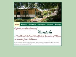 Cantala Bed and Breakfast Web page