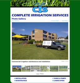 Complete Irrigation Services Web Page
